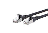 Metz Connect 130845A000-E RJ45 Netwerkkabel, patchkabel CAT 6A S/FTP 10.00 m Zwart Snagless 1 stuk(s) - thumbnail