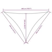 VidaXL Zonnescherm driehoekig 3,5x3,5x4,9 m oxford stof antracietkleur - thumbnail