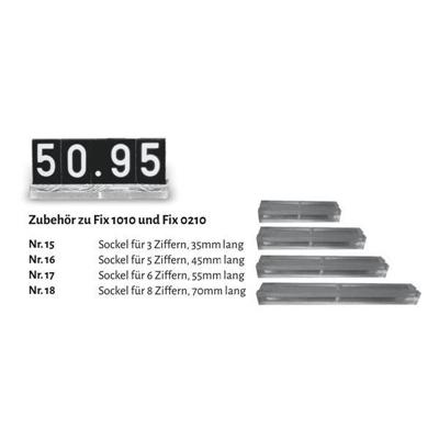 Transparant rail 55mm voor Fix 1010-1016