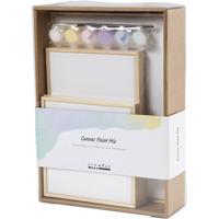 Creativ Company Mix van gespannen canvas, pastelkleuren, 1 doos - thumbnail