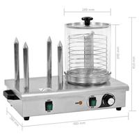 VidaXL Cilinder voor hotdog verwarmer 200x240 mm glas - thumbnail