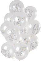 Folat Ballonnen origami cijfer 7 jaar 30 cm set van 12 | 24 stuks - thumbnail