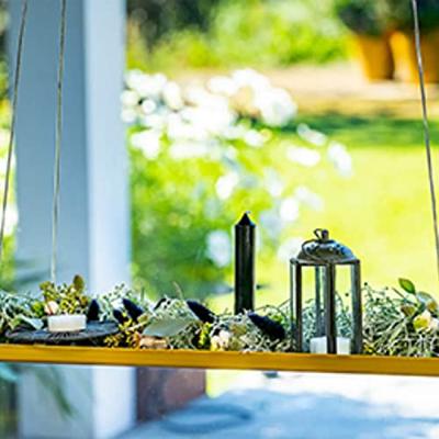 Esschert Design plantenblad hangend rechthoekig l goudkleurig