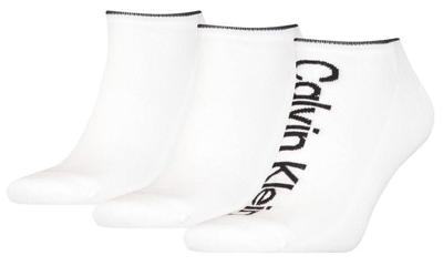 Calvin Klein Heren Sneakersokken Athleisure 3-pack Wit-One Size (40-46)