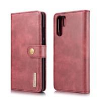 Dg. MING Crazy Horse textuur Flip afneembare magnetische lederen case voor Huawei P30 Pro met houder & kaartsleuven & portemonnee (rood) - thumbnail