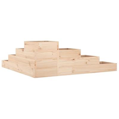 Plantenbak 4-laags 106x104,5x36 cm massief grenenhout - thumbnail