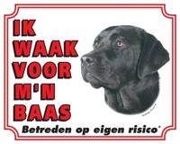 Labrador Retriever Waakbord - Zwart - thumbnail