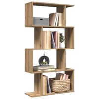 Kamerscherm / boekenkast 4-laags 70x24x129 cm hout artisanaal - thumbnail