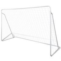 VidaXL Voetbaldoelset hoogwaardig 240x90x150 cm staal - thumbnail