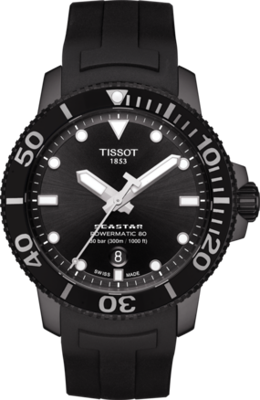 Horlogeband Tissot T1204073705101 / T603043455 Rubber Zwart 21mm