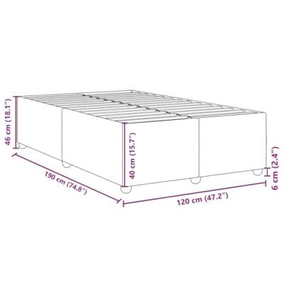 Bedframe zonder matras 120x190 cm stof lichtgrijs