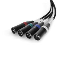 Palmer AoC Loom XLRm van etherCON naar 4x XLR male 50cm - thumbnail