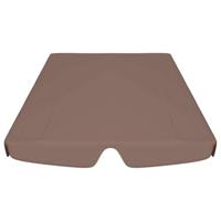 VidaXL Vervangingsluifel voor schommelbank 188/168x145/110 cm bruin - thumbnail
