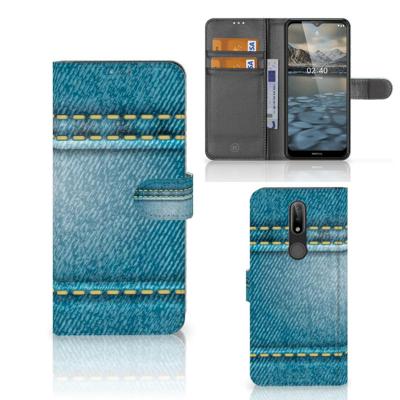 Nokia 2.4 | Wallet Case | met Pasjes | Jeans