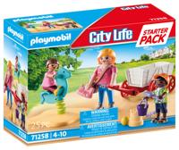 Playmobil 71258 Starter Pack City Life Kinderoppas Bolderwagen - thumbnail