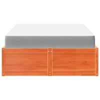 Bed met matras massief grenenhout wasbruin 120x190 cm - thumbnail