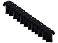 12 Zwarte Fruit of the Loom Heren T-shirts - Ronde hals - thumbnail