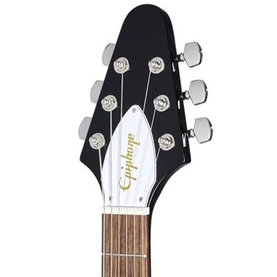 Epiphone Kirk Hammett 1979 Flying V Ebony elektrische gitaar met hard case - thumbnail