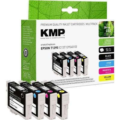 KMP Inktcartridge vervangt Epson T1291, T1292, T1293, T1294, T1295 Compatibel Combipack Zwart, Cyaan, Magenta, Geel E125V 1617,0050 KMP Inktcartridge vervangt Epson T1291, T1292, T1293, T1294, T1295 Compatibel Combipack Zwart, Cyaan, Magenta, Geel E125V 1617,0050