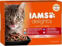 Iams Delights Adult Land & Sea Collection in saus multipack 12 x 85g - thumbnail