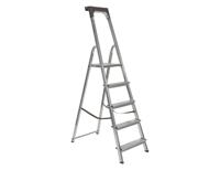 TRAPLADDER ALUMINIUM 8 TREDEN EURO STEP - thumbnail