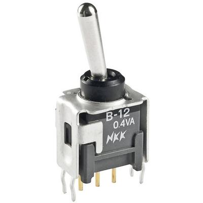 NKK Switches B13AB Tuimelschakelaar 28 V/DC 0.1 A 1x aan/uit/aan Continu/0/continu 1 stuk(s)
