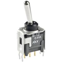 NKK Switches B13AB Tuimelschakelaar 28 V/DC 0.1 A 1x aan/uit/aan Continu/0/continu 1 stuk(s) - thumbnail