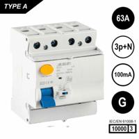 SEP RCD1 Type A[G] aardlekschakelaar 4 polig 63A 100mA 10kA 3112001050 - thumbnail