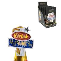 Flashing fles topper lamp op batterijen 10 cm | 16 stuks - thumbnail