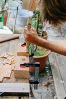 Kirschen Steekbeitel | snedeb. 10mm + 2 stalen klemgereedsch. | heft van wit beukenhout Ulm vorm | 1 stuk - 1001010 - 1001010 - thumbnail