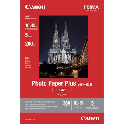 Canon SG-201 1686B072 Fotopapier 10 x 15 cm 260 g/m² 5 vellen Zijdeglans