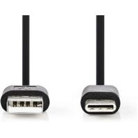 Nedis ccgp60600bk01 usb 2.0-kabel type-c male - a male 0,1 m zwart - thumbnail