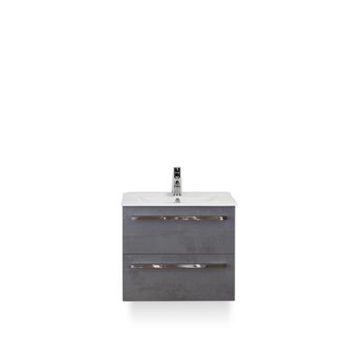 Seville Badmeubelset 60 cm - Beton Antraciet - Keramische Wastafel Wit Enjoy