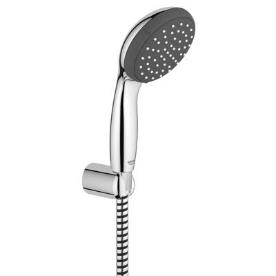 GROHE Start Vitalo Start 100 Handdoucheset - 1 straalsoort - rond - met houder - gladde slang - 175cm - chroom 27944000