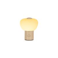 Lucide GUSTAV - Oplaadbare Tafellamp - Accu/Batterij - Ø 8 cm - LED Dimb. - 1x0,8W 2700K - Beige | Essential - thumbnail