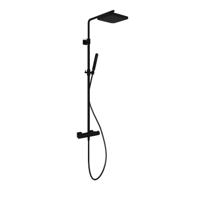 Thermostatische Stortdoucheset Hotbath Gal 128 cm Mat Zwart - thumbnail