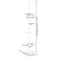 VidaXL Kattenmeubel vloer tot plafond 263,5-289,5 cm donkergrijs - thumbnail