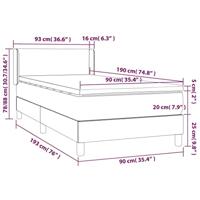 Boxspring met matras stof taupe 90x190 cm - thumbnail
