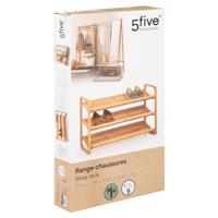 5Five Schoenenrek - bruin - bamboe - 9 paar schoenen - 74 x 50 cm - thumbnail
