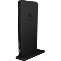 ICY BOX IB-DK2405-C USB 3.2 Gen 1 (3.1 Gen 1) Type-C 10000 Mbit/s Zwart - thumbnail