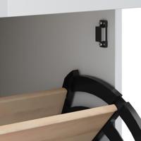 Schoenenkast VIKEN massief grenenhout wit - thumbnail