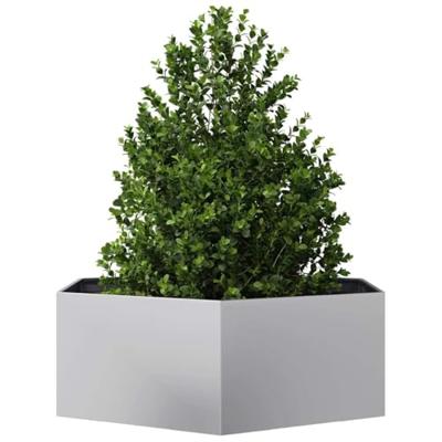 VidaXL Plantenbak zeshoek 138x120x45 cm gegalvaniseerd staal VidaXL Plantenbak zeshoek 138x120x45 cm gegalvaniseerd staal