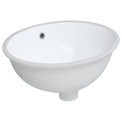 VidaXL Wastafel ovaal 43x35x19 cm keramiek wit VidaXL Wastafel ovaal 43x35x19 cm keramiek wit