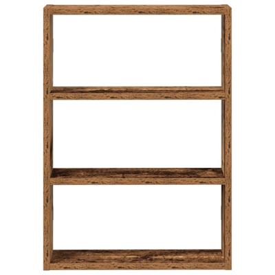 Wandschap 43x9x60 cm bewerkt hout oud houtkleurig