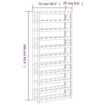 Wijnrek voor 77 flessen massief grenenhout grijs Wijnrek voor 77 flessen massief grenenhout grijs