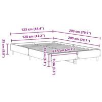 Bedframe zonder matras 180x200 cm spaanplaat betongrijs - thumbnail