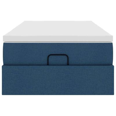 Ottoman bed met matras 90x200cm stof blauw