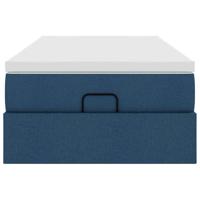 Ottoman bed met matras 90x200cm stof blauw - thumbnail
