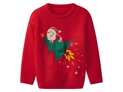 lupilu Kinder kersttrui met lampjes (Rood, 122/128)