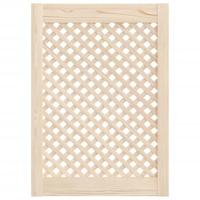 VidaXL Kastdeuren met latwerk 2 st 49,5x69 cm massief grenenhout - thumbnail